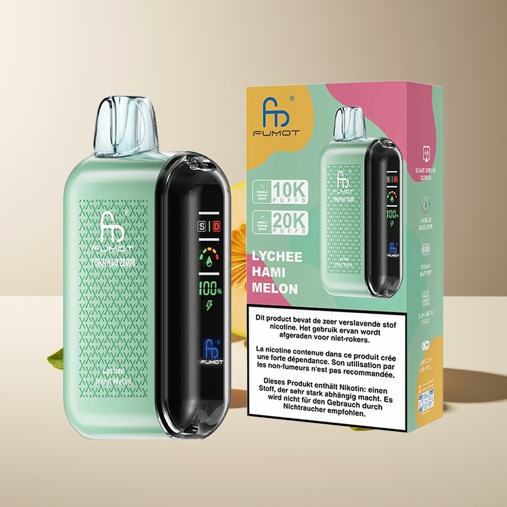 Fumot Tornado 20000 Puffs Dual Mesh Coil Lichi Melón Hami