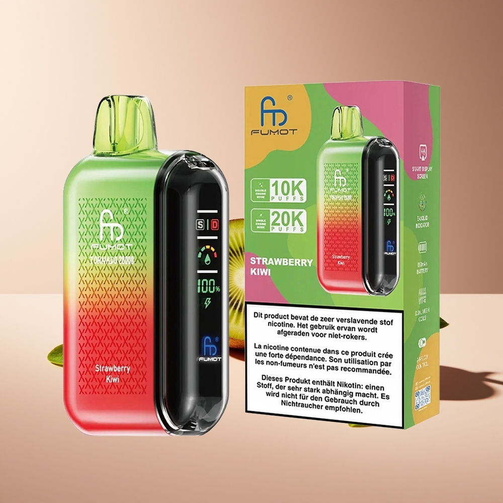 Fumot Tornado 20000 Puffs Dual Mesh Fresa Kiwi