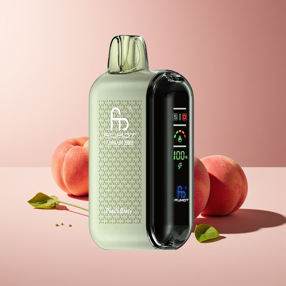 Fumot Tornado 20000 Pufos Dual Mesh 20ml Batería Recargable 850mAh Melocotón Baya