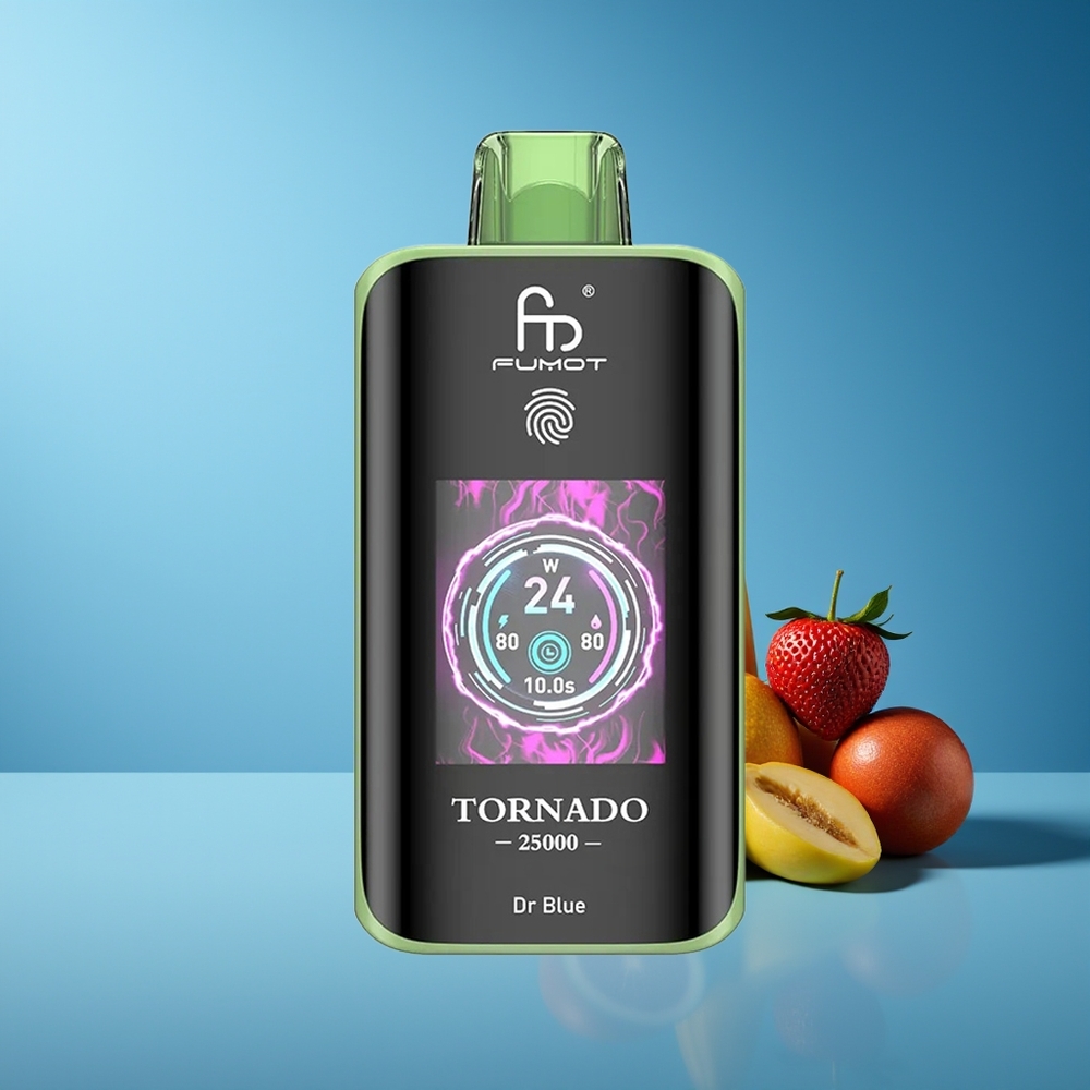 Fumot Tornado 25000 Bocadas Pantalla HD Batería Recargable 700mAh Azul Dr