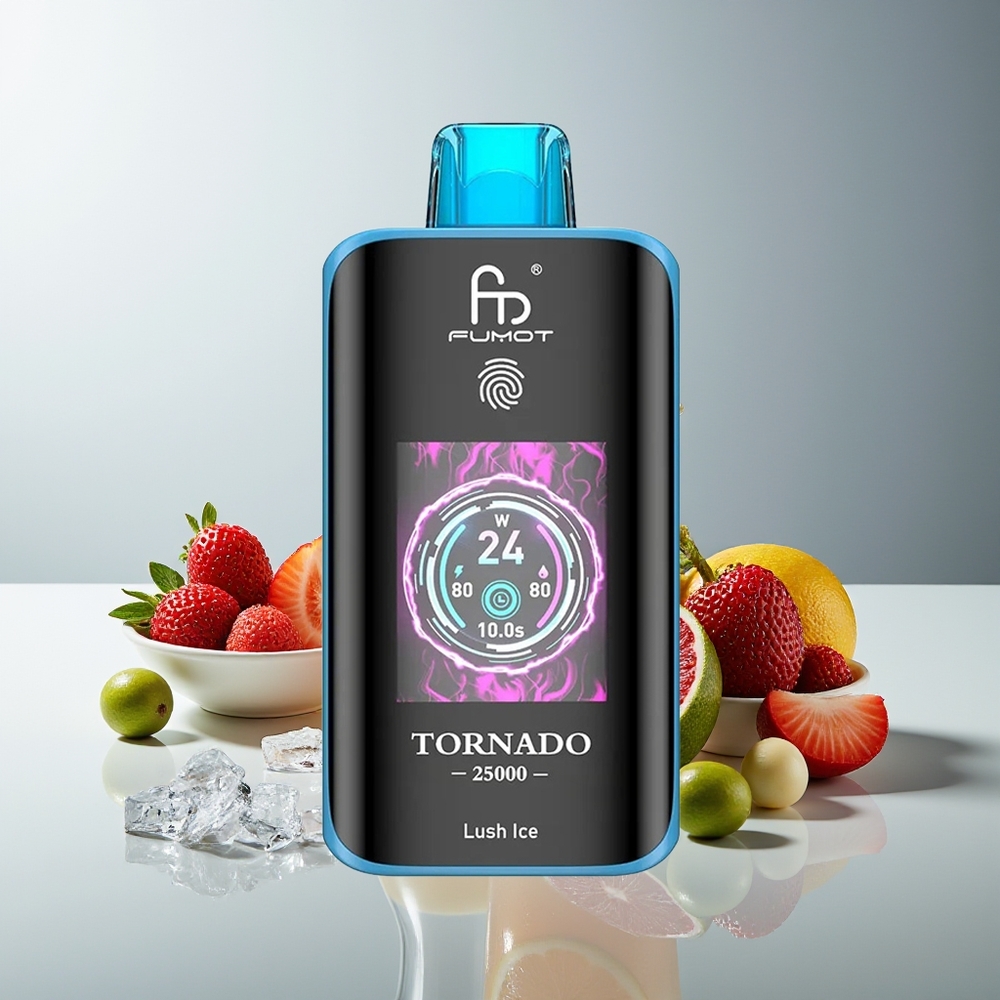 Fumot Tornado 25000 Puffs Pantalla HD Batería Recargable 700mAh Hielo Lujoso