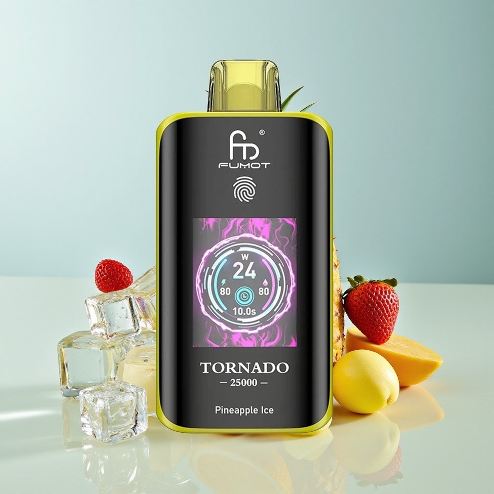 Fumot Tornado 25000 Puffs Pantalla HD Batería Recargable 700mAh Piña Hielo