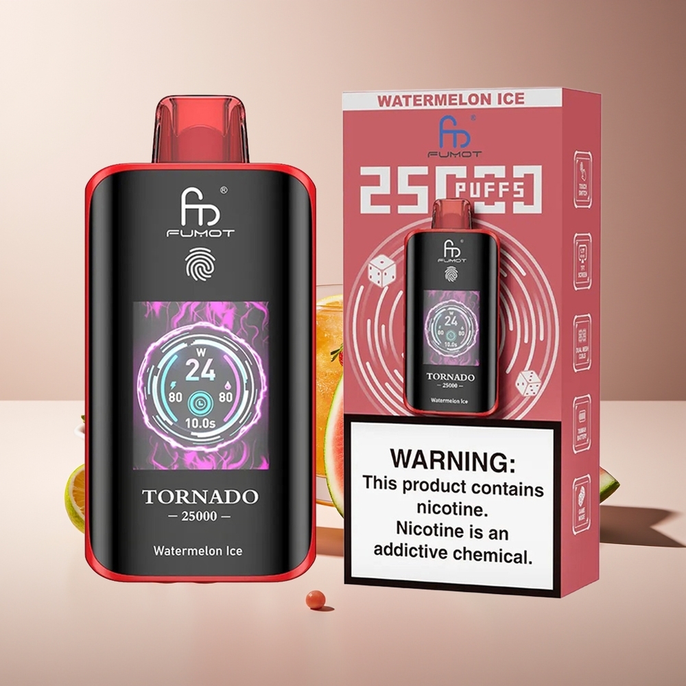 Fumot Tornado 25000 Puffs Recargable HD Screen 20ml Sandía Hielo
