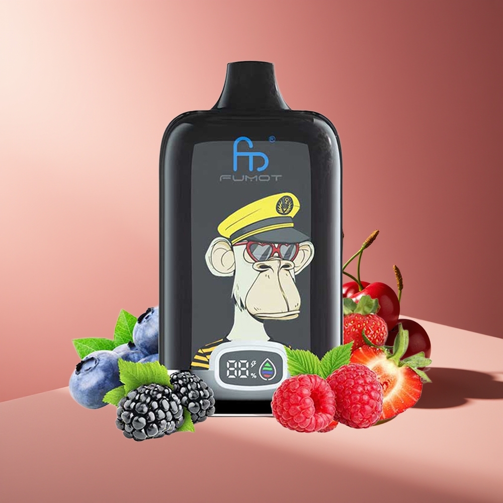 Fumot Tornado Digital Box 12000 Recargable Tipo-C con Bobina Mesh y Sabor Cereza