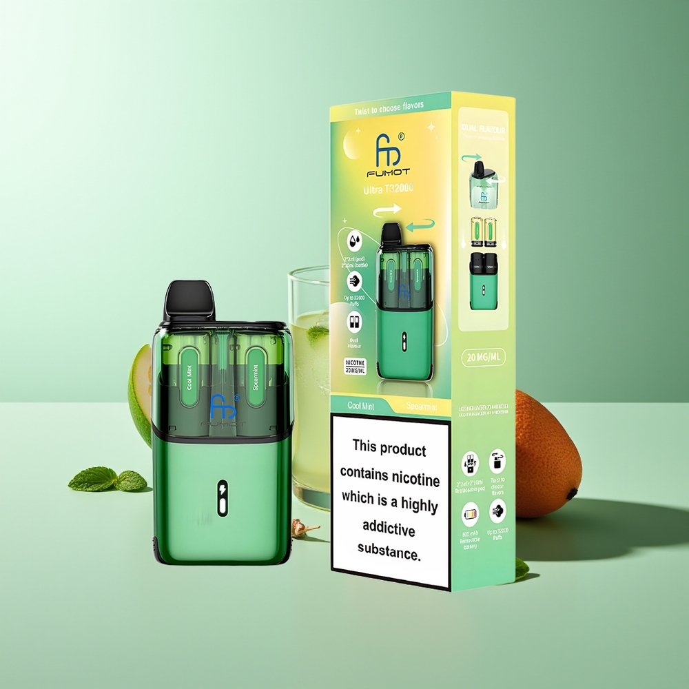 Fumot Ultra T32000 24ml Carga Rápida Tipo-C Menta Refrescante - Hierbabuena