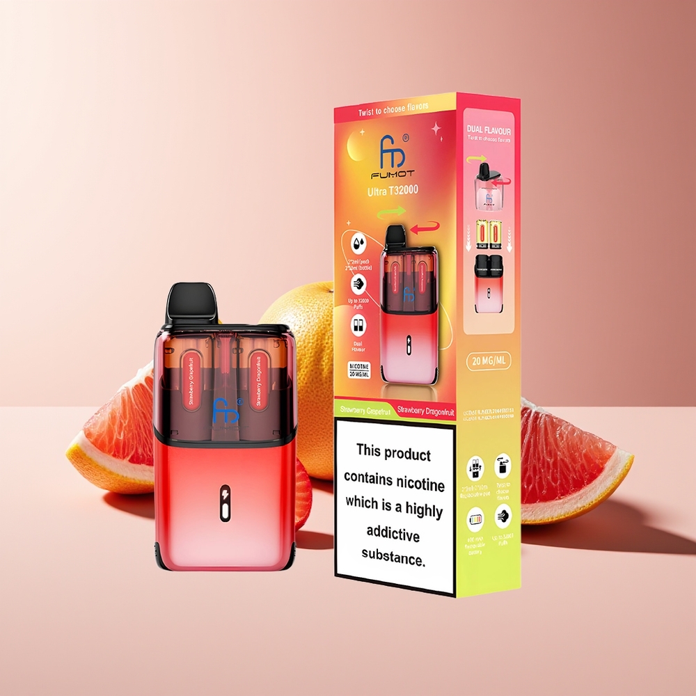 Fumot Ultra T32000 24ml Carga Rápida Type-C Fresa Pomelo - Fresa Pitahaya