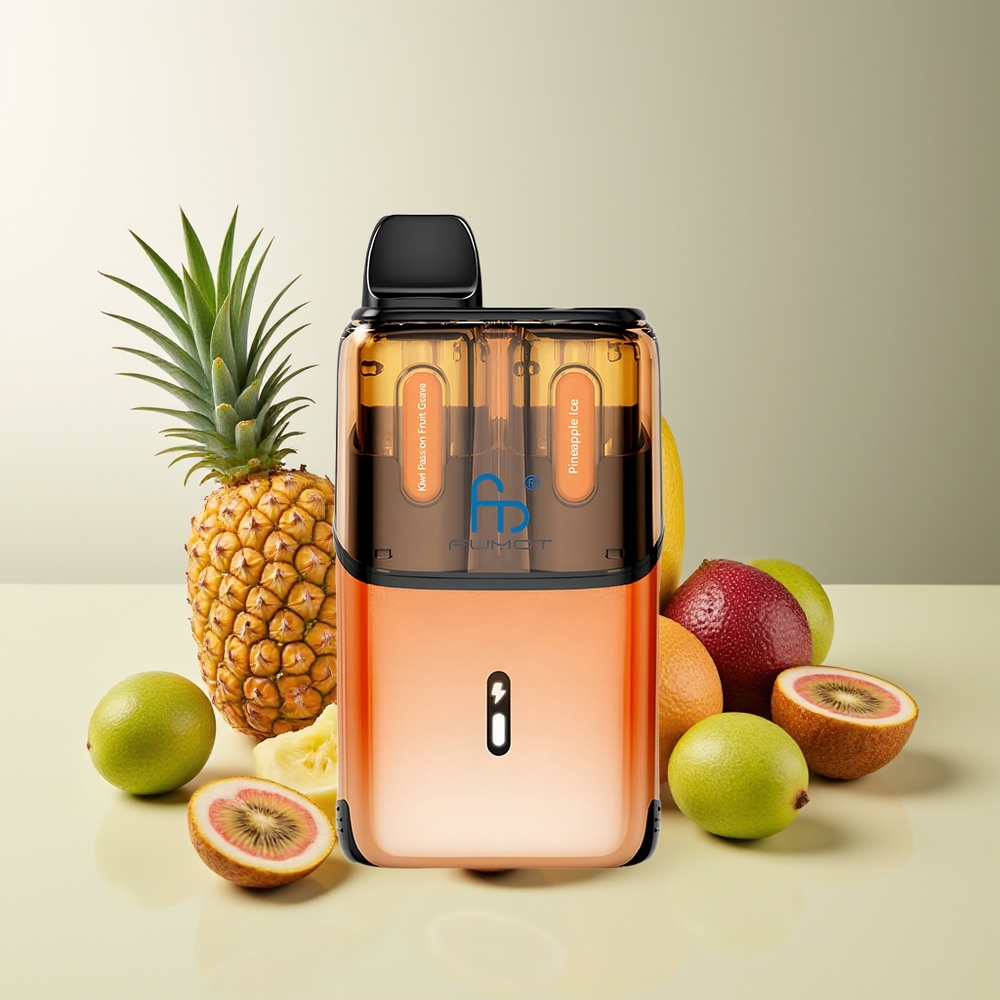 Fumot Ultra T32000 32000 Bocados Carga Rápida Type-C 20mg Malla Avanzada Kiwi Maracuyá Guayaba - Piña Hielo