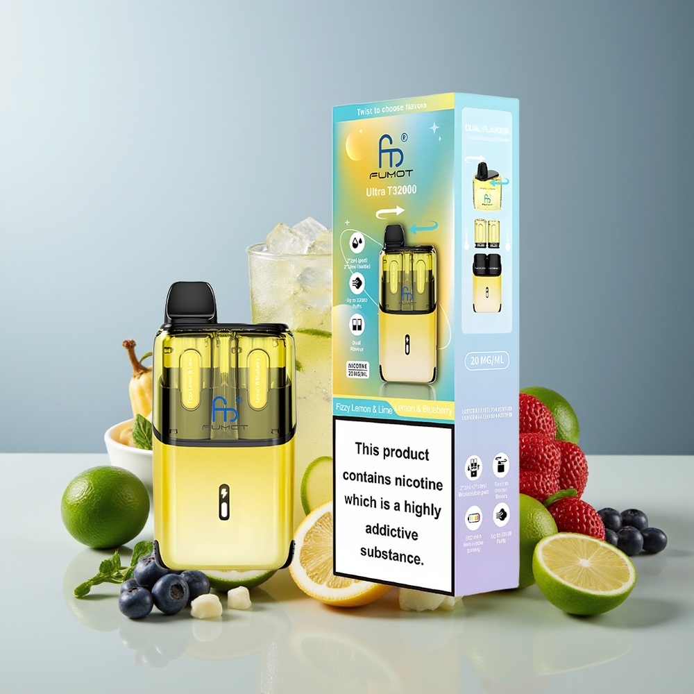Fumot Ultra T32000 Carga Rápida Type-C 24ml Lima Limón & Arándano Azul