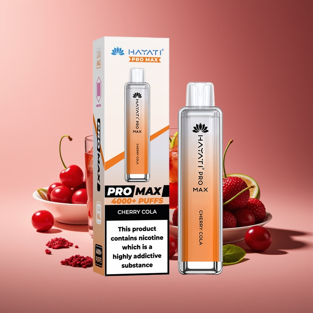 Hayati Pro Max 4000 Bocadas Vape Recargable Cereza Cola
