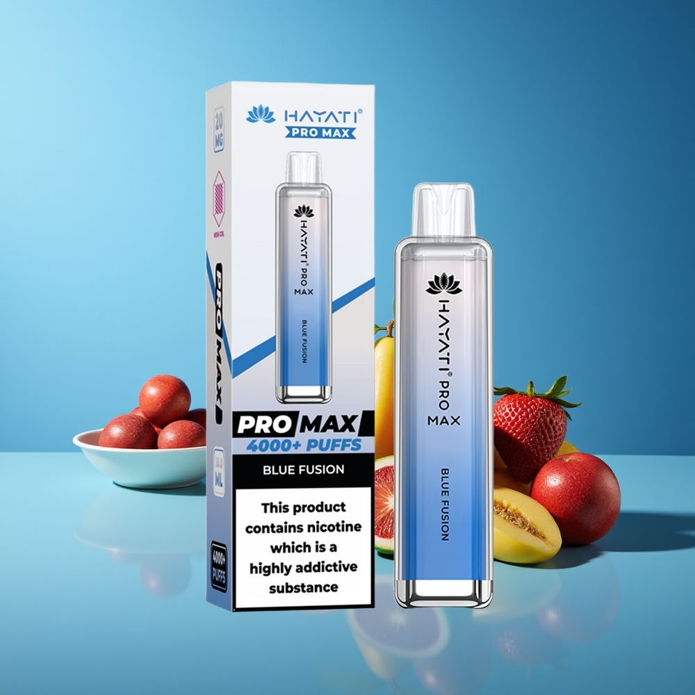Hayati Pro Max 4000 Caladas Vape Desechable Azul Fusión