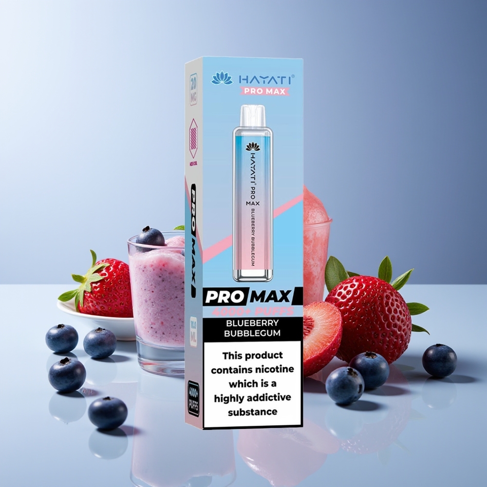 Hayati Pro Max 4000 Caladas Vape Desechable Chicle Arándano Azul