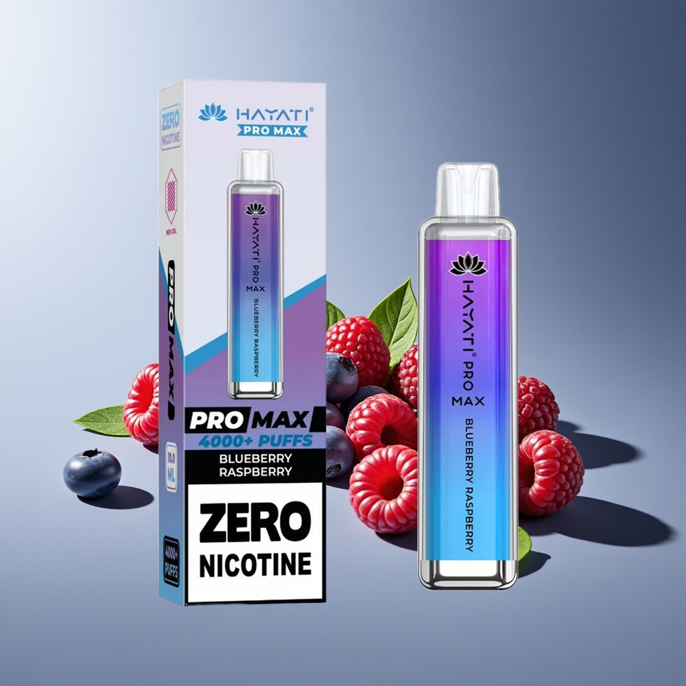 Hayati Pro Max 4000 Caladas Vape Recargable con LED Arándano Frambuesa