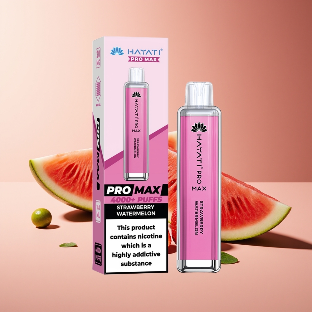 Hayati Pro Max 4000 Puffs Recargable Fresa Sandía
