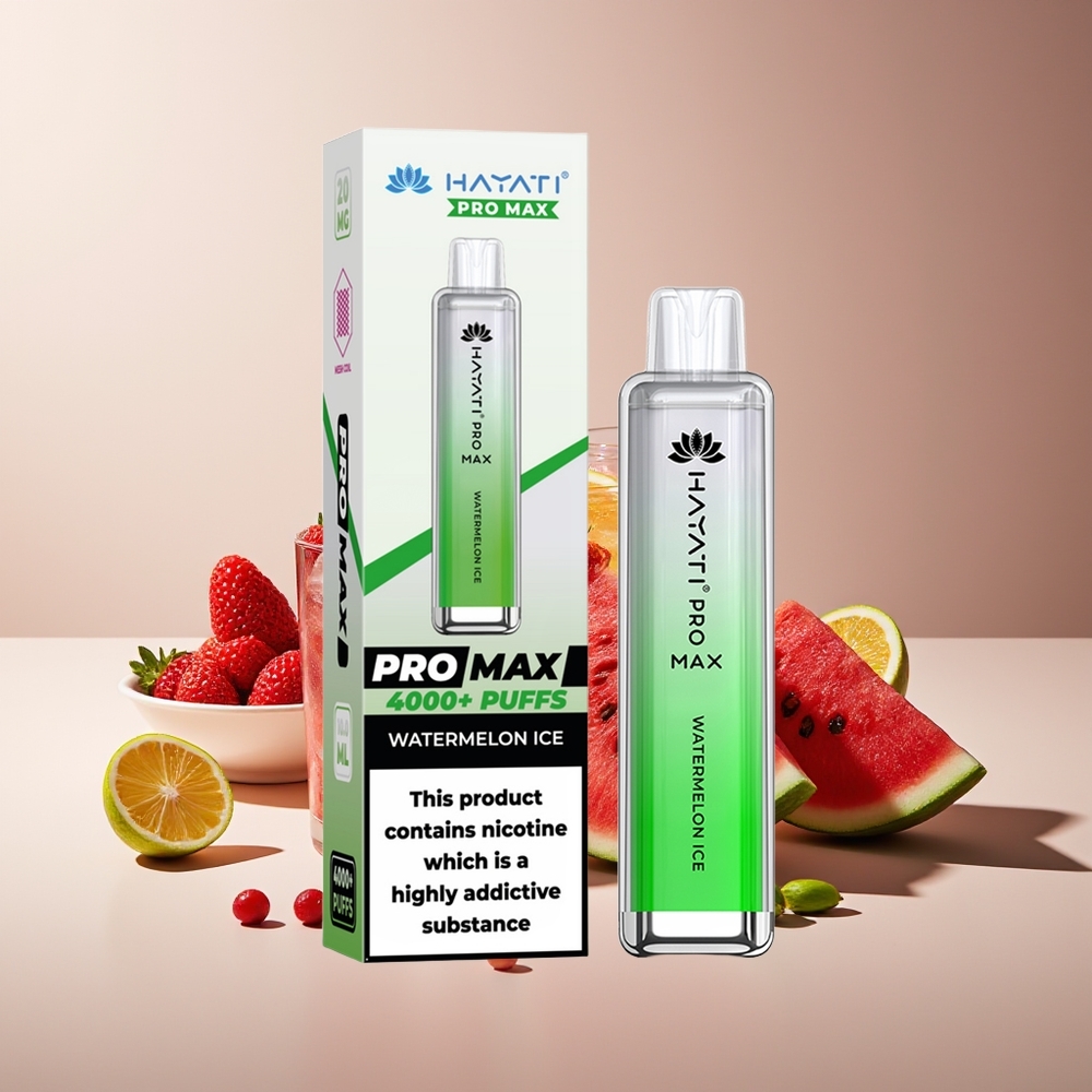 Hayati Pro Max 4000 Puffs Recargable Sandía Hielo