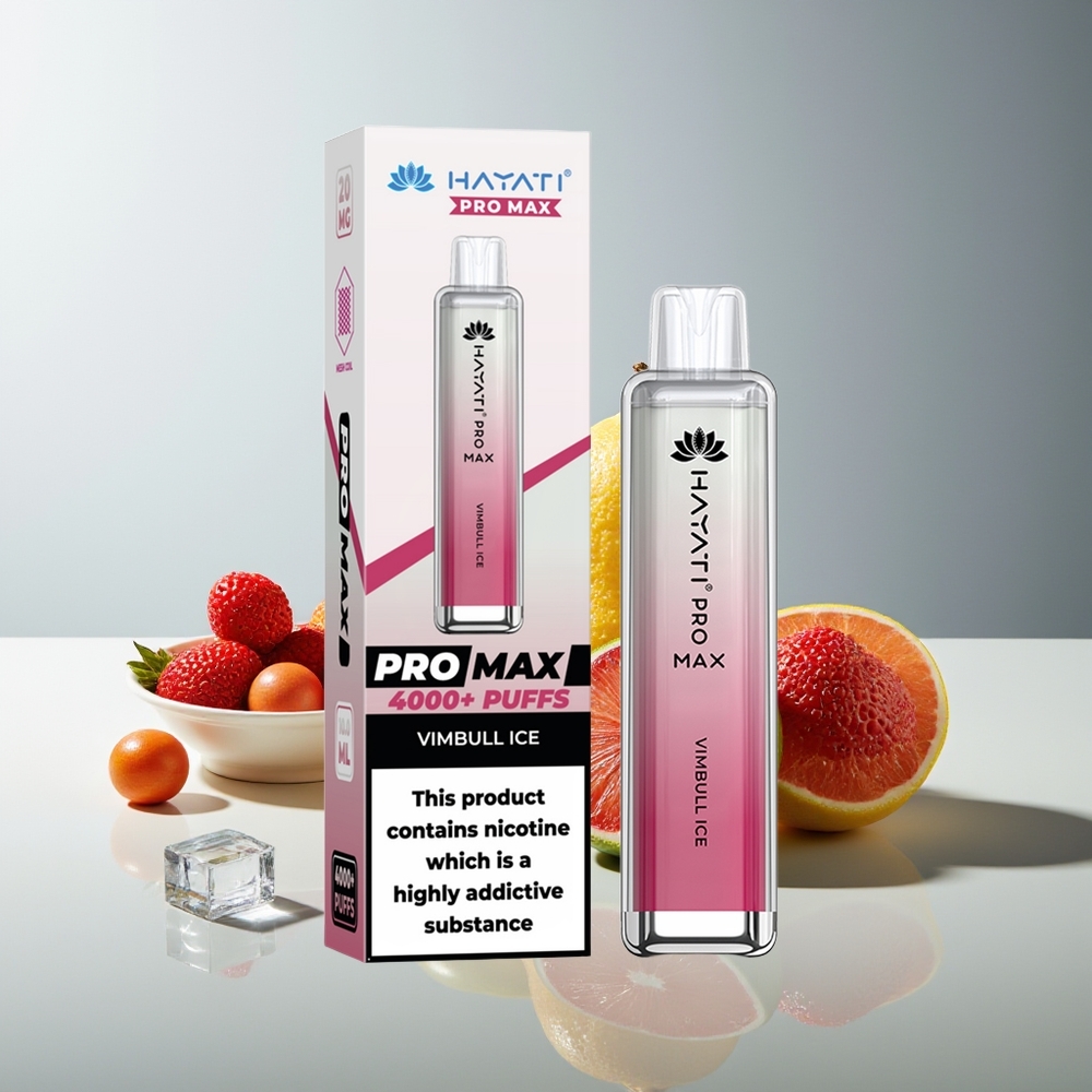 Hayati Pro Max 4000 Puffs Vape Recargable Batería 1400mAh Hielo Vimbull