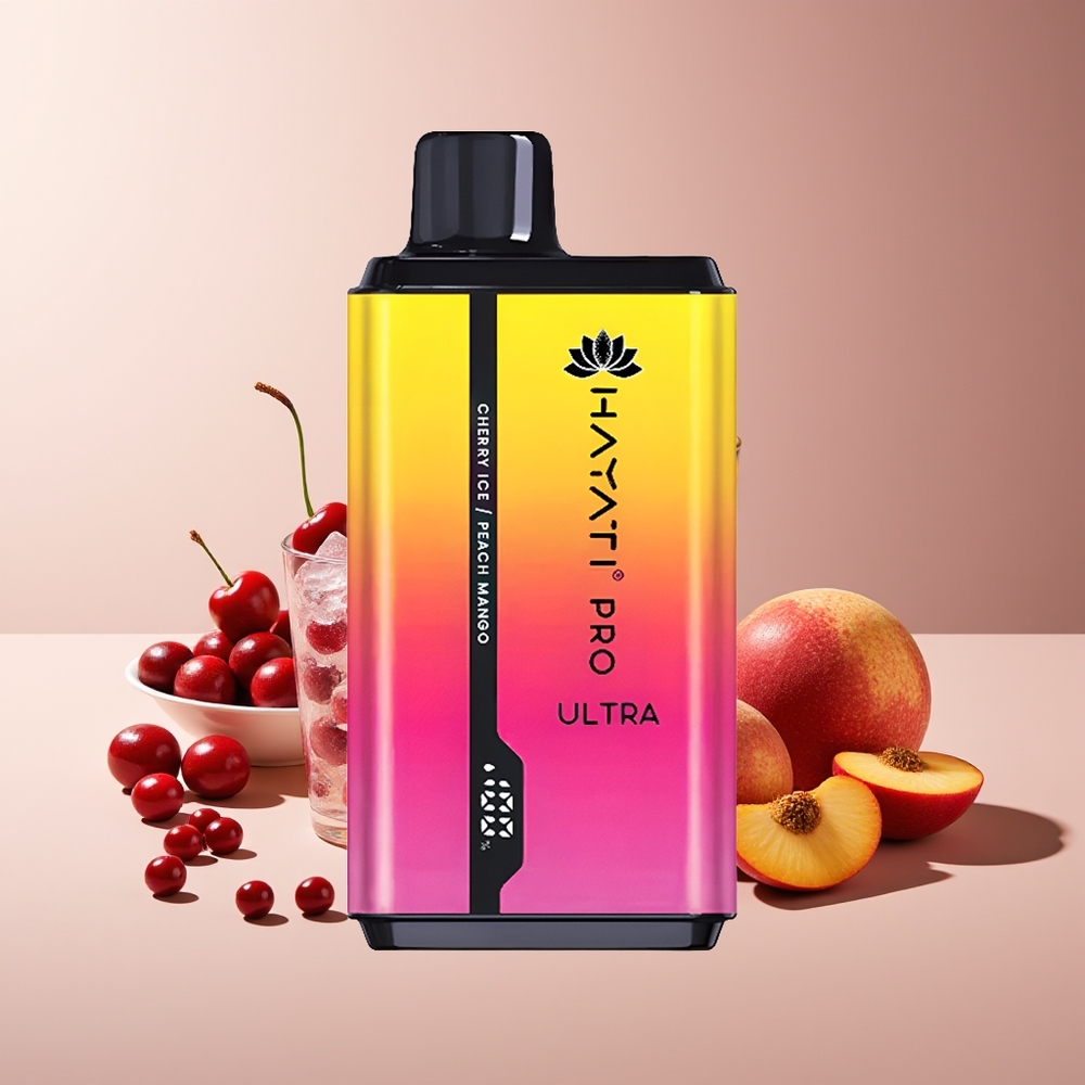 Hayati Pro Ultra 15000 Bocadas 2x12ml Cereza Hielo Melocotón Mango