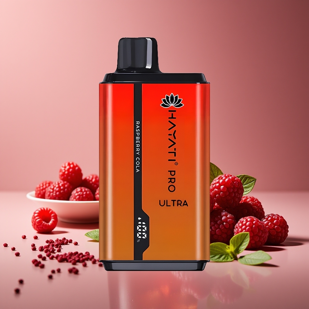 Hayati Pro Ultra 15000 Bocadas 850mAh 24ml 2% Frambuesa Cola