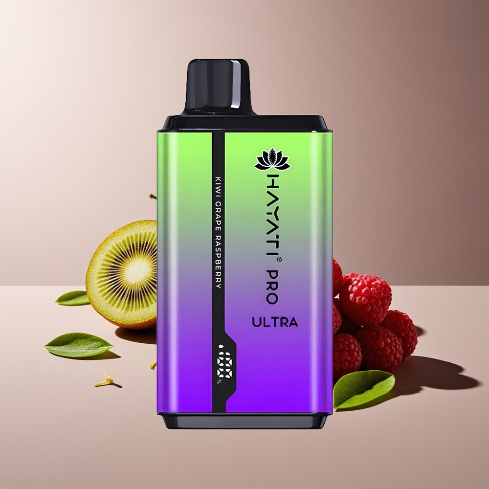 Hayati Pro Ultra 15000 Bocas 850mAh 24ml 2% Kiwi Uva Frambuesa