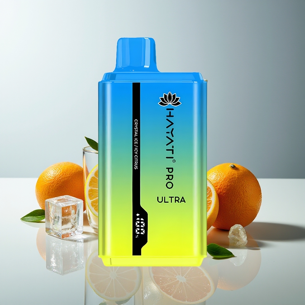 Hayati Pro Ultra 15000 Chupadas Cristal Hielo Cítrico Helado