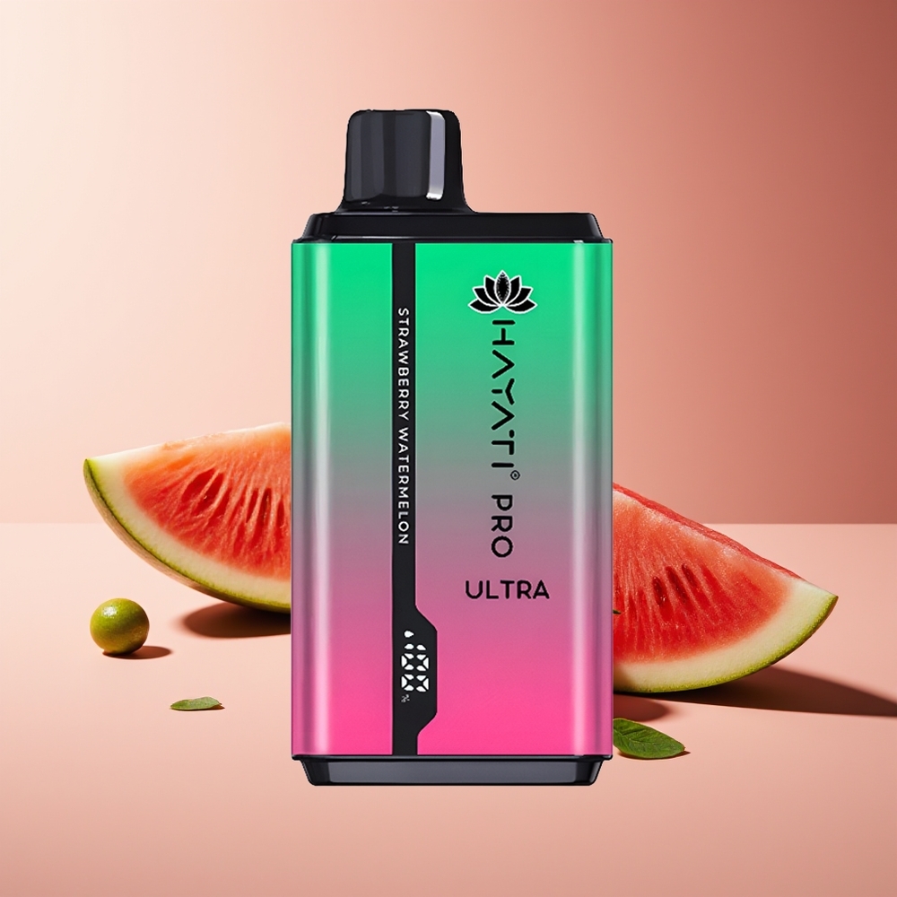 Hayati Pro Ultra 15000 Chupadas Doble 12ml Fresa Sandía