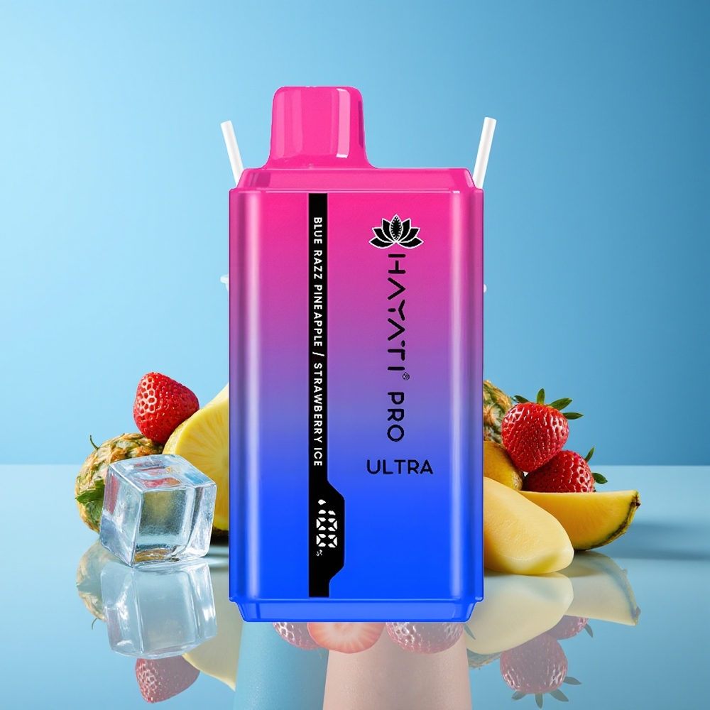 Hayati Pro Ultra 15000 Puffs 850mAh 24ml 2% Azul Frambuesa Piña Fresa Hielo