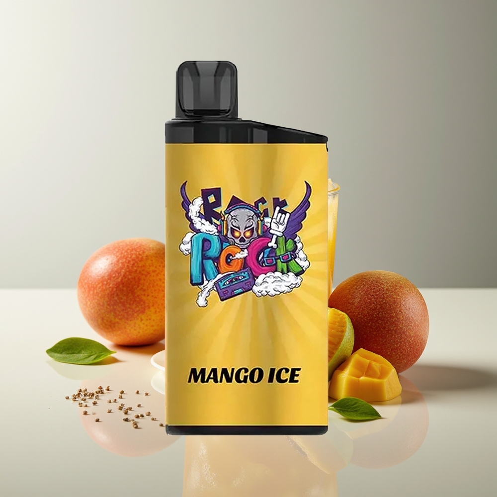 IGET Bar 3500 Puffs Mango Hielo Vape Desechable con Bobina Mesh 1.2 Ohm y Batería 1400 mAh