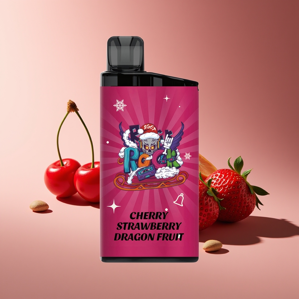 IGET Bar 3500 Puffs Vape Desechable 1400 mAh Cereza Fresa Fruta del Dragón