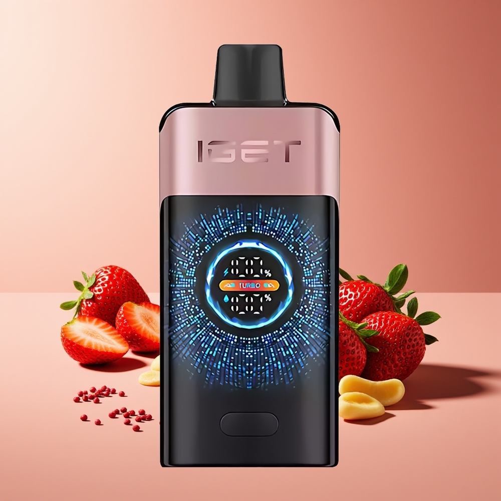 IGET ONE 12000 Chupadas Vape Desechable Fresa Chupa Chups Pantalla Curva Grande Batería 2700 mAh