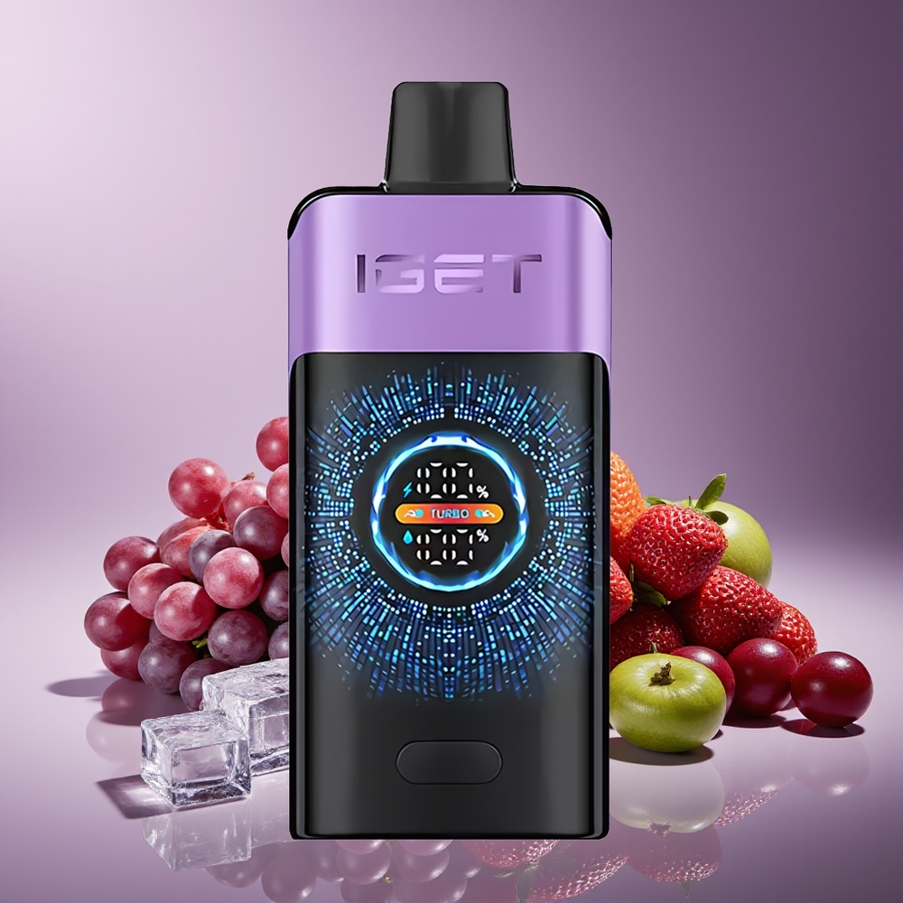 IGET ONE 12000 Puffs Turbo Pantalla Curva Grande Uva Helada
