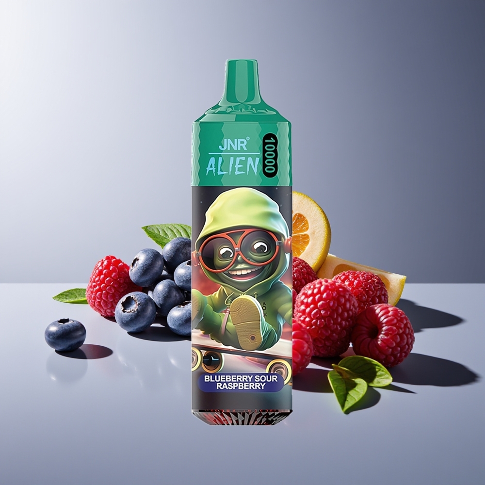 JNR Alien 10000 Puffs 20ml RGB Tipo-C Carga Rápida Arándano Agrio Frambuesa