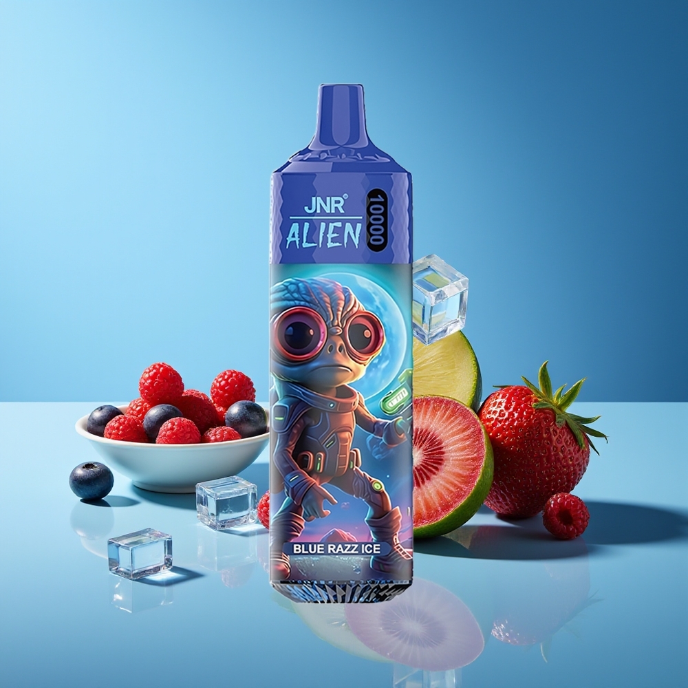 JNR Alien 10000 Puffs 850mAh RGB Blue Razz Ice