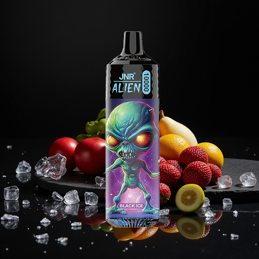 JNR Alien 10000 Puffs 850mAh RGB Tipo-C Negro Hielo