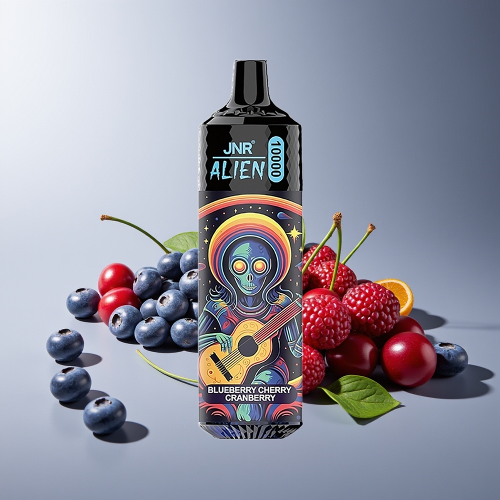 JNR Alien 10000 Puffs Deportivo RGB Carga Rápida Type-C Arándano Cereza Azul