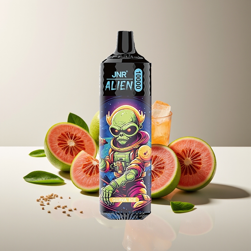 JNR Alien 10000 Puffs LED RGB Carga Rápida Type-C Guayaba Hielo
