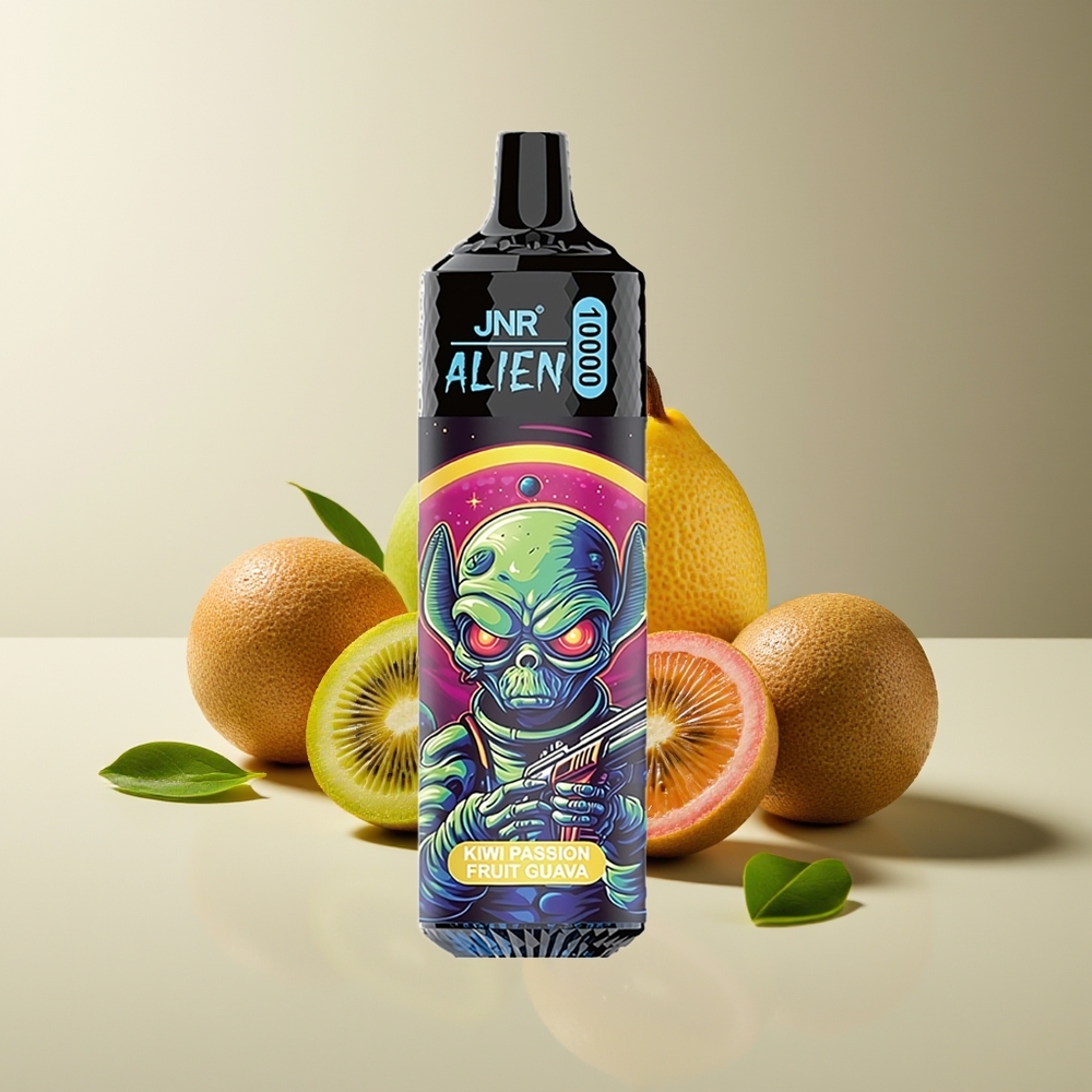 JNR Alien 10000 Puffs LED RGB Carga Rápida Type-C Kiwi Maracuyá Guayaba