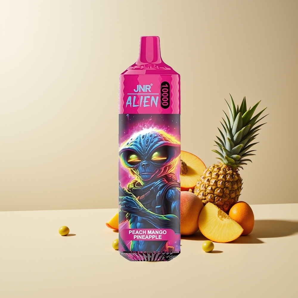 JNR Alien 10000 Puffs RGB Tipo-C Carga Rápida 20ml Durazno Mango Piña