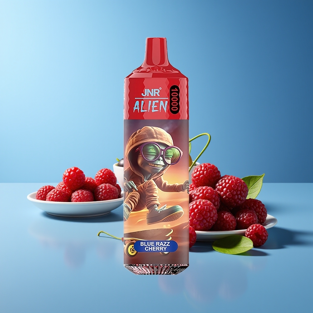 JNR Alien 10000 Puffs RGB Tipo-C Carga Rápida Blue Razz Cereza