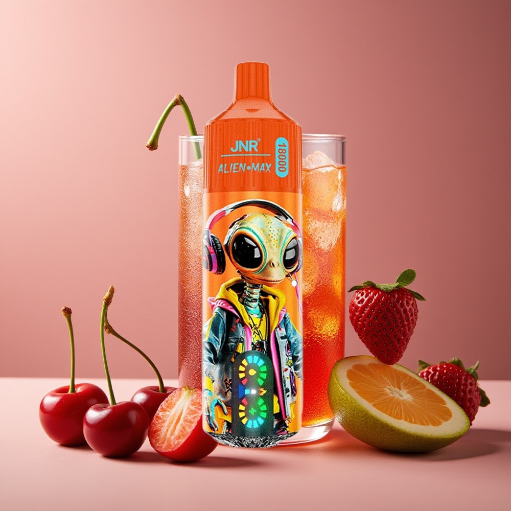 JNR Alien Max 18000 Puffs Pantalla LED Doble Malla 28ml Cereza Cola Fizzy