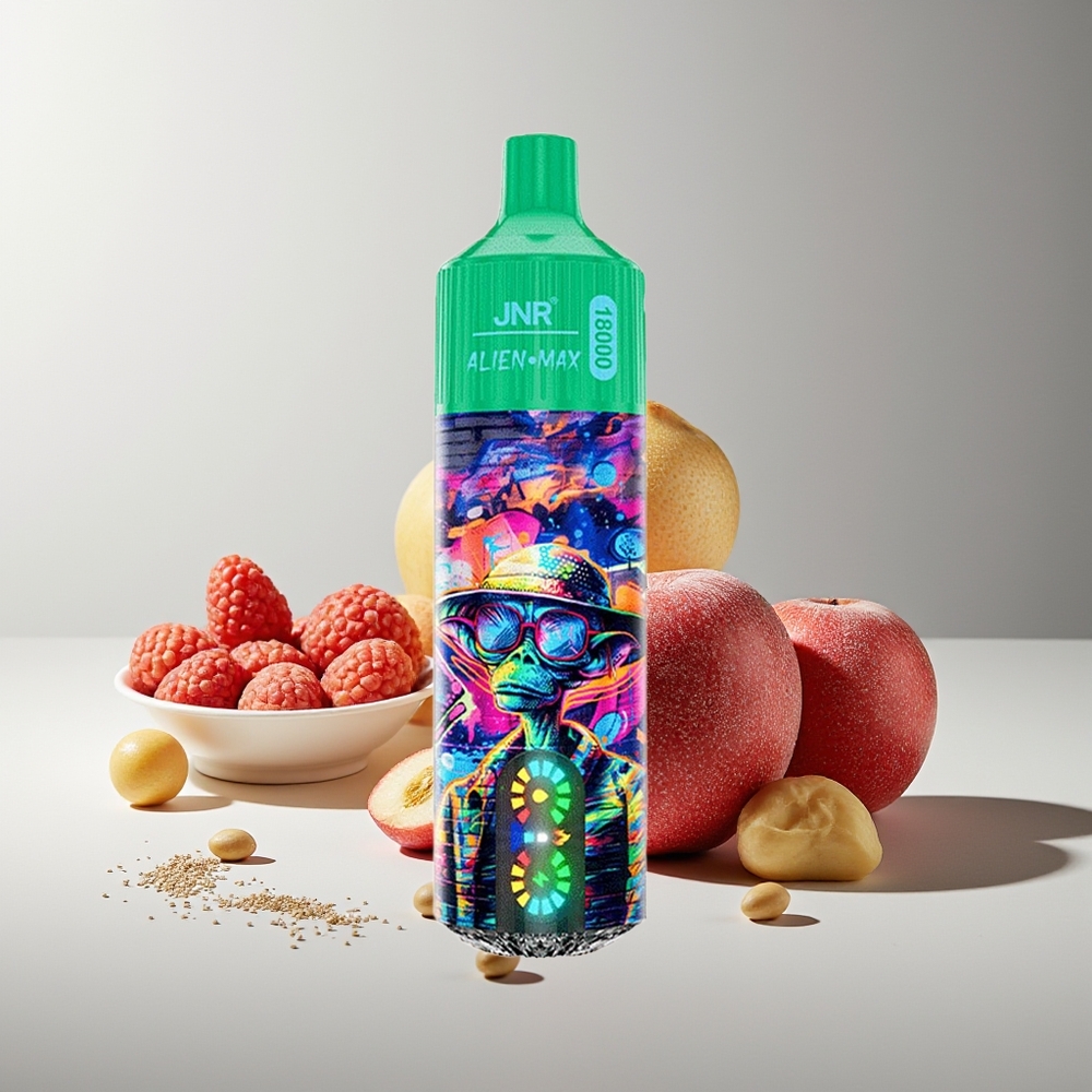 JNR Alien Max 18000 Puffs Pantalla LED Doble Malla Manzana Congelada