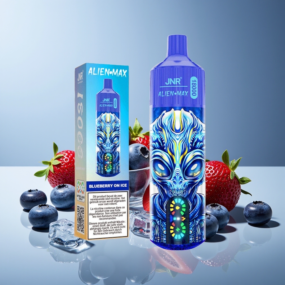 JNR Alien Max 18000 Puffs Pantalla LED Dual Mesh 28ml Arándano Azul Helado