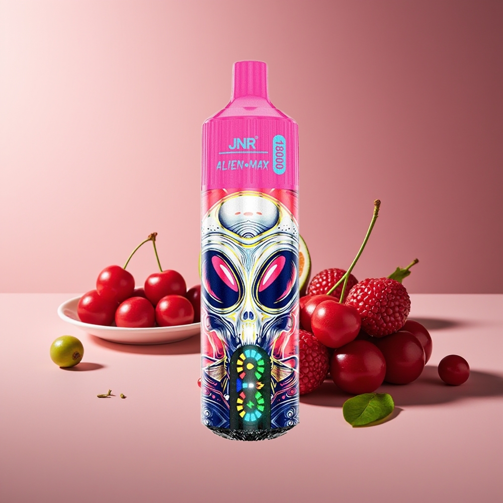 JNR Alien Max 18000 Puffs Pantalla LED Dual Mesh 28ml Cereza Baya