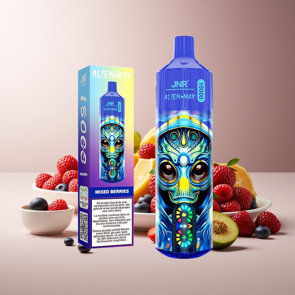 JNR Alien Max 18000 Pufos Pantalla LED Doble Bobina 28ml Bayas Mixtas
