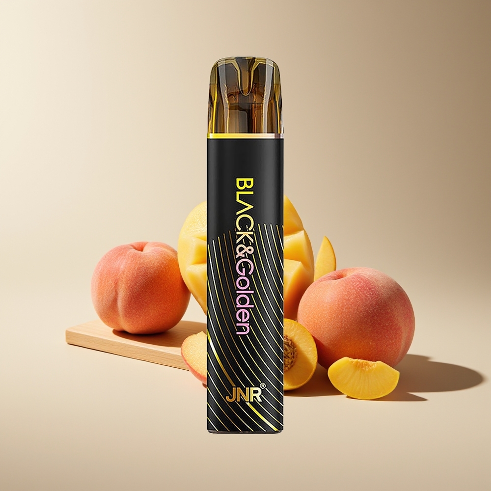 JNR Black&Golden 800 Puffs 550mAh 2ml Sin Carga 2% Nicotina Melocotón Mango
