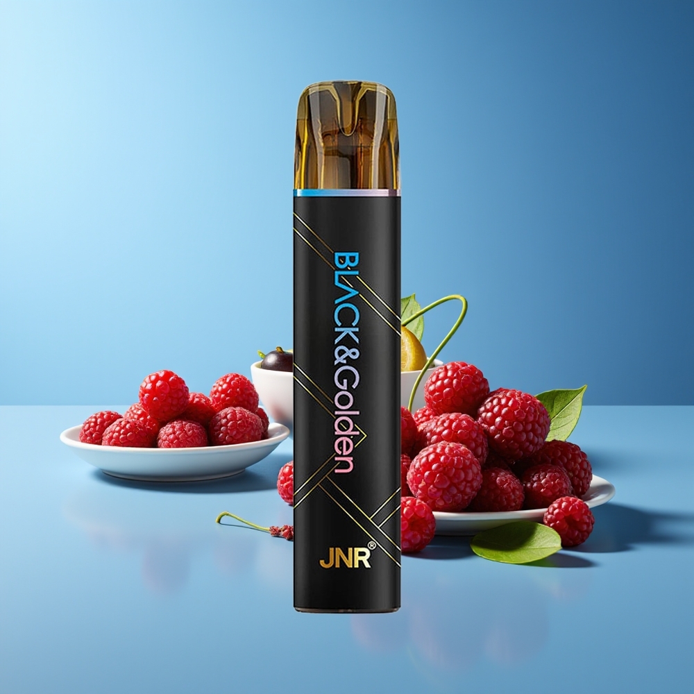 JNR Black&Golden 800 Puffs Sin Carga 2% Nicotina Blue Razz Cereza