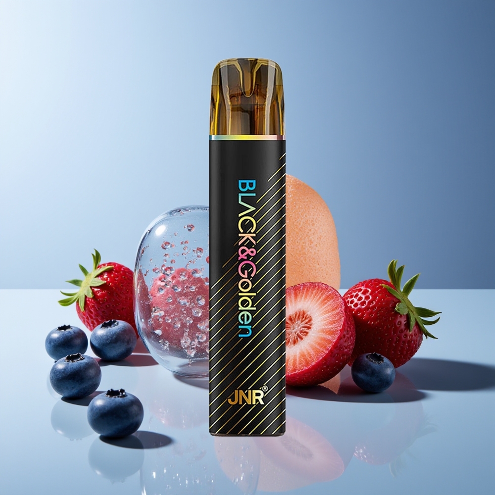 JNR Black&Golden 800 Puffs Sin Carga 2ml 2% Nicotina Chicle de Arándano Azul