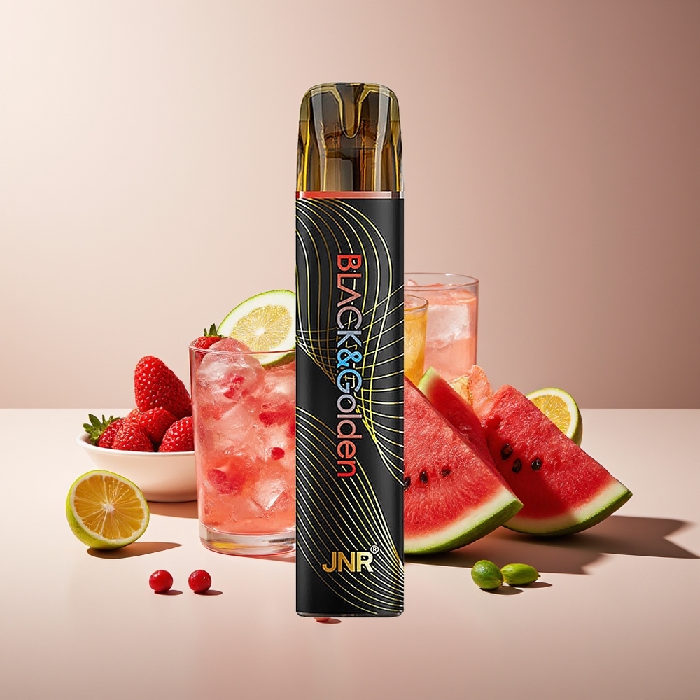 JNR Black&Golden 800 Puffs Sin Carga 2ml 2% Nicotina Sandía Helada