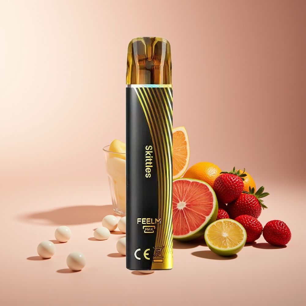 JNR Black&Golden 800 Puffs Sin Carga 2ml 2% Nicotina Vape Skittles Arcoíris