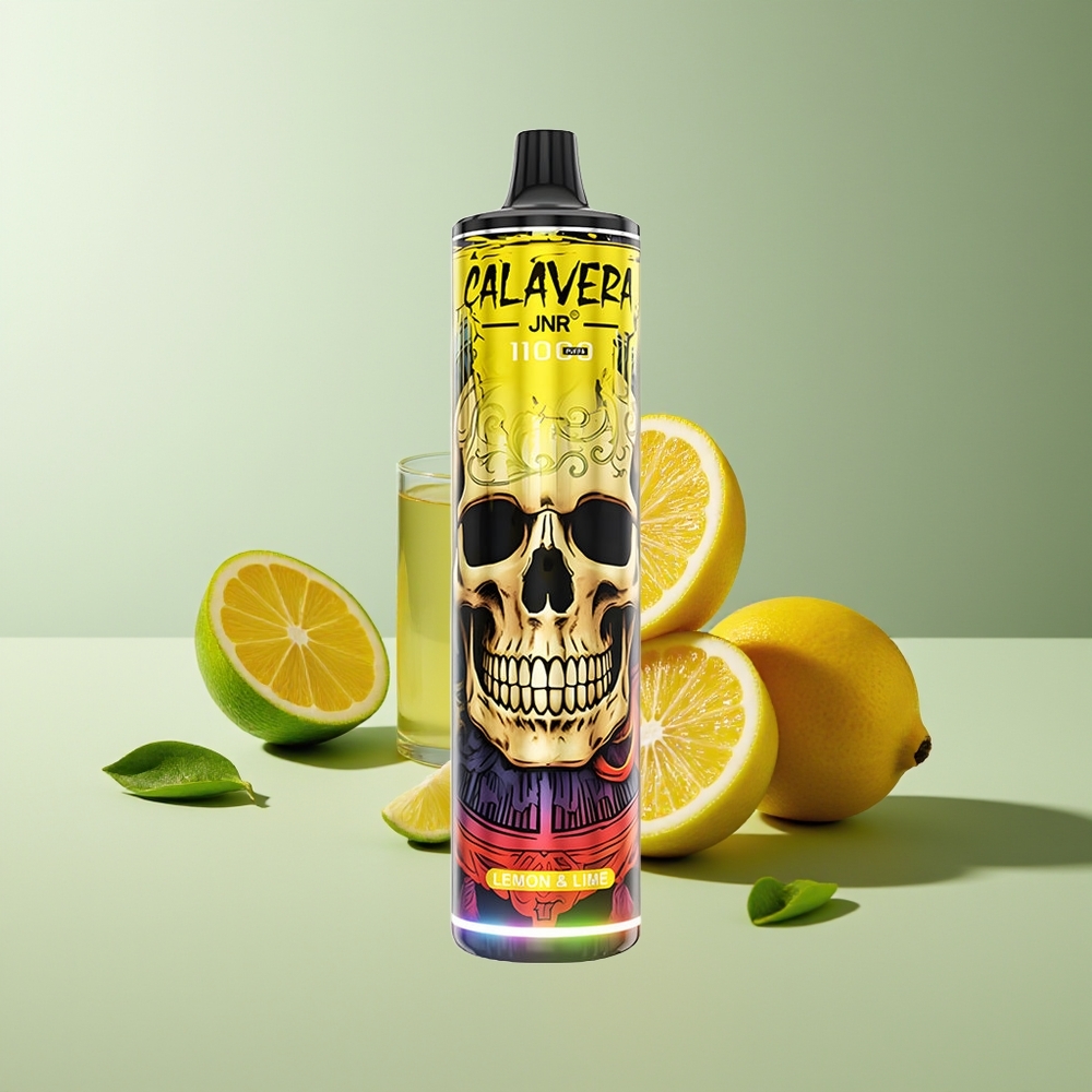 JNR Calavera 11000 Puffs Carga Tipo-C Batería 850mAh 21ml E-Liquid 1.0ohm Limón y Lima