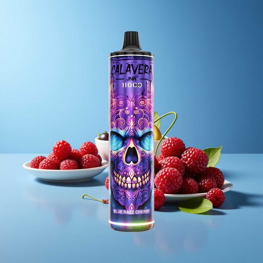 JNR Calavera 11000 Puffs Tipo-C 850mAh 21ml 1.0ohm Arándano Azul Cereza