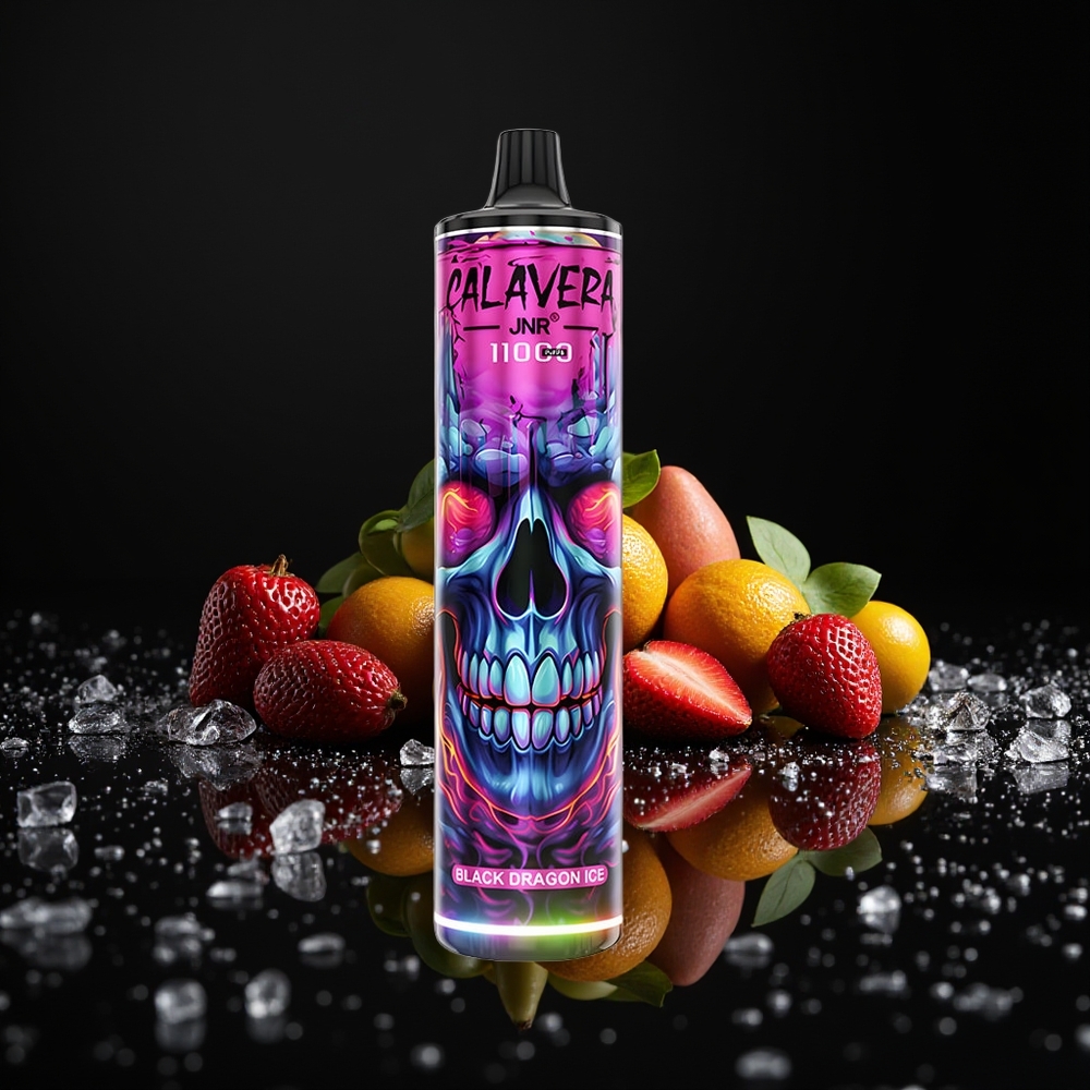 JNR Calavera 11000 Puffs Tipo-C 850mAh 21ml 1.0ohm Dragón Negro Hielo